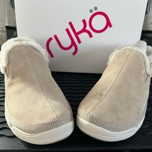 Ryka White and Gray Adventure Mid Shoes